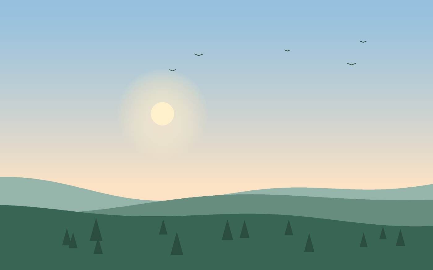 Illustrazione di un paesaggio