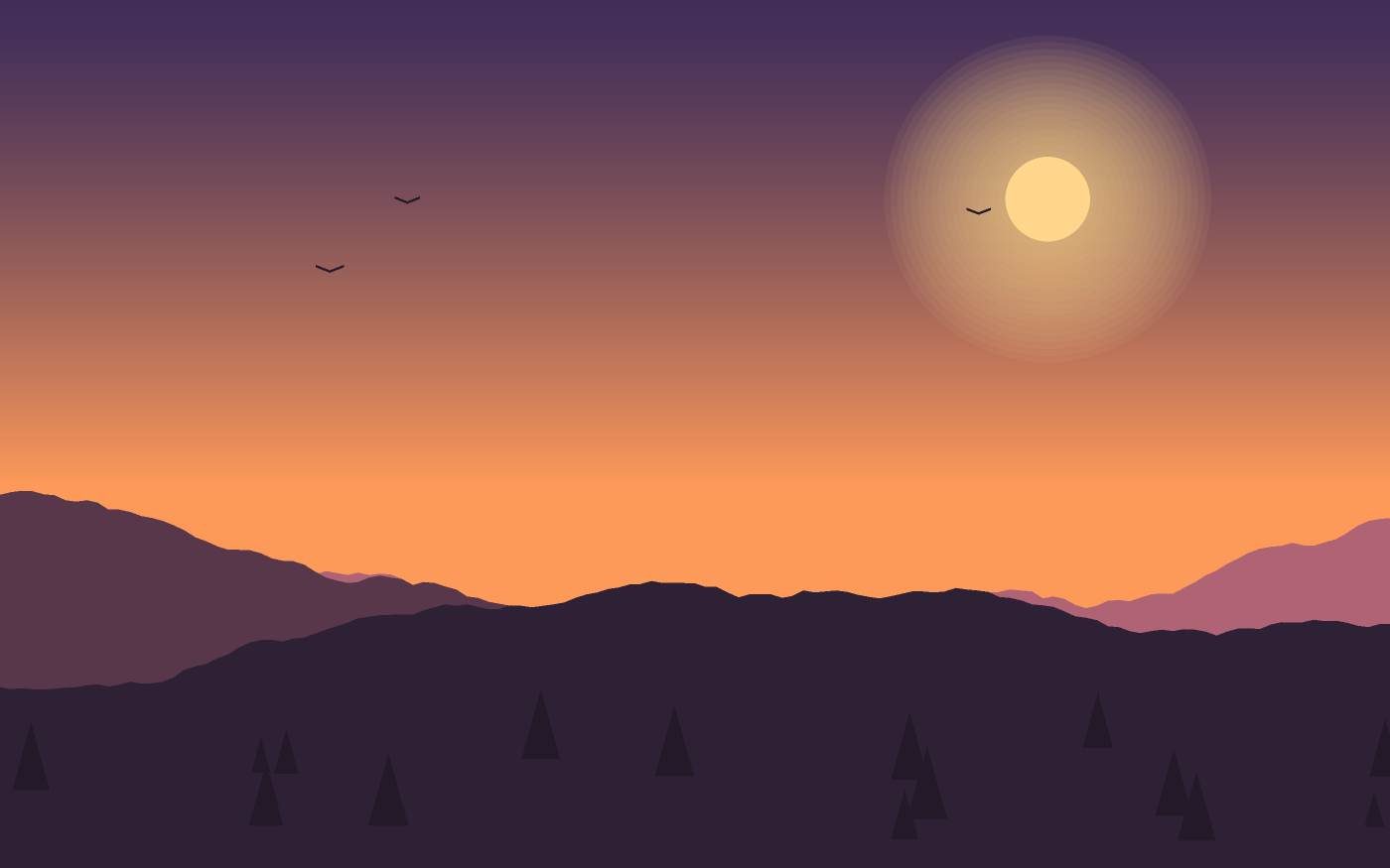 Illustrazione di un paesaggio