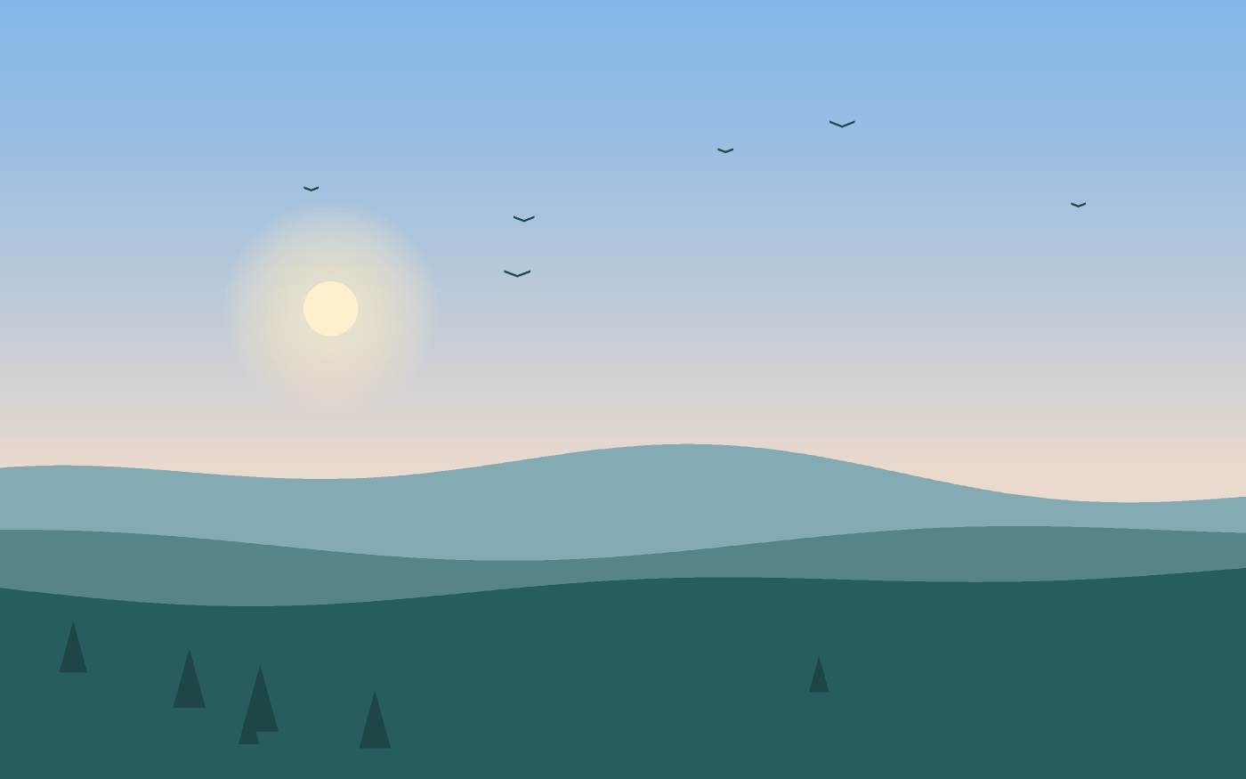 Illustrazione di un paesaggio